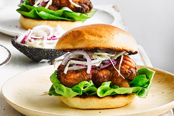 Buttermilk Chicken Rolls With Simple Slaw Buttermilk Chicken Rolls With Simple Slaw