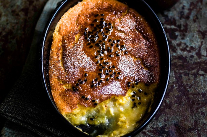 Passion fruit self saucing pudding Passion fruit self saucing pudding