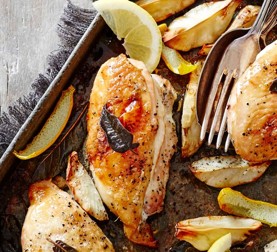 Roast Chicken Recipe with Artichokes and Sage Butter Roast Chicken Recipe with Artichokes and Sage Butter