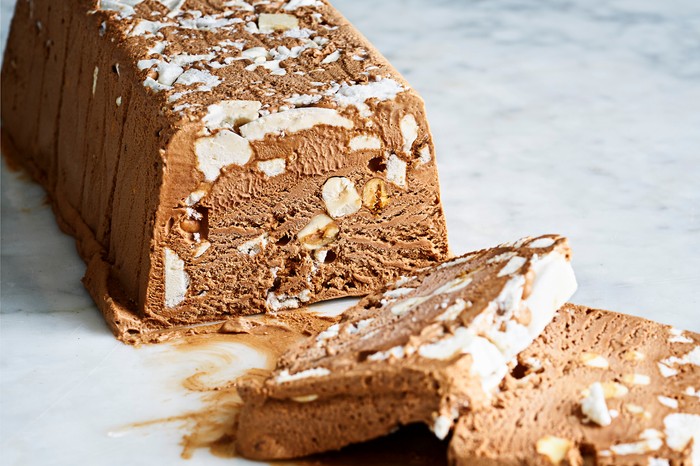 Chocolate and Hazlenut Meringue Semifreddo