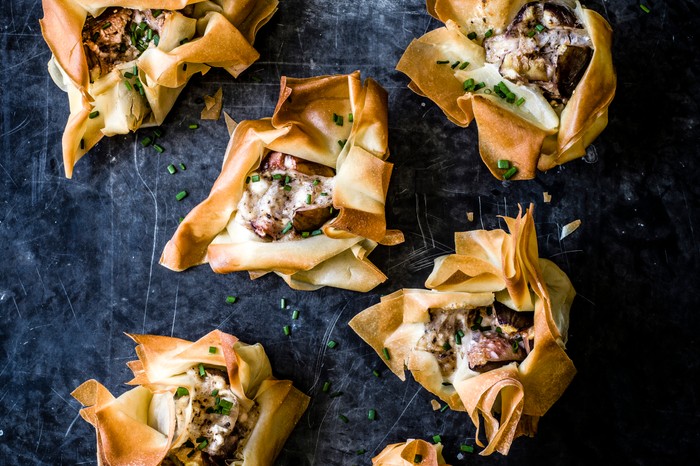Goat's Cheese Filo Parcels Recipe with Figs