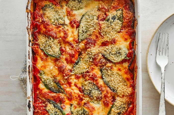 Healthy aubergine parmigiana