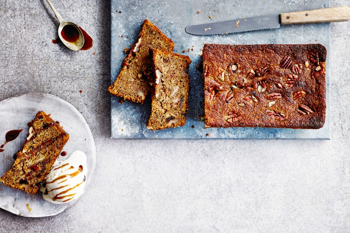 Date and Pecan Loaf Recipe with Pomegranate Molasses