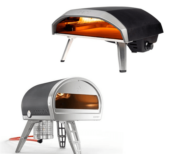 A Gozney and Ooni pizza oven